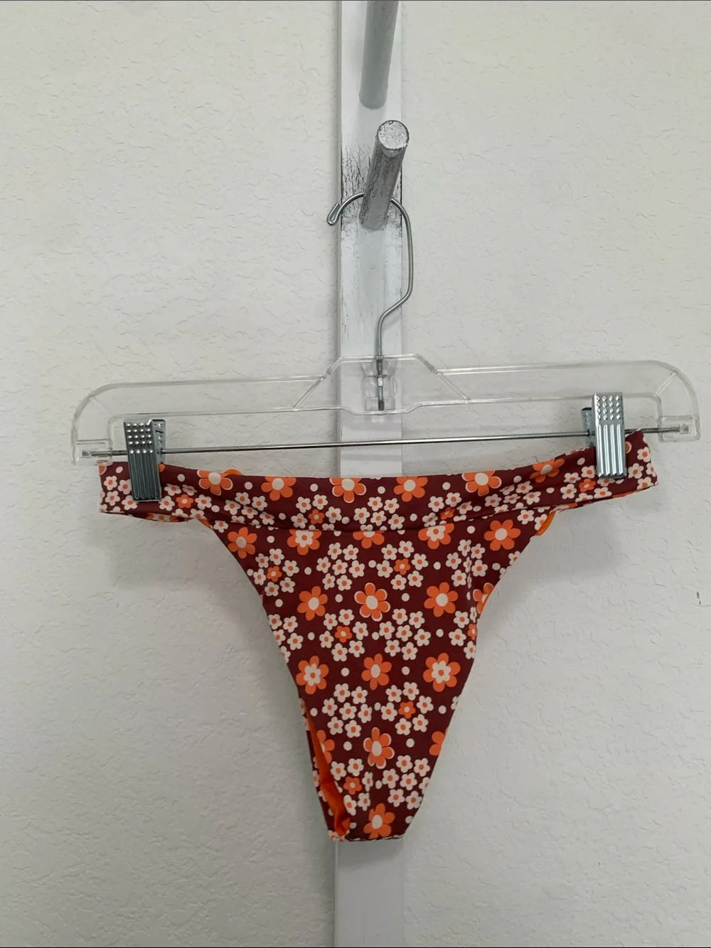Frankie’s Bikinis Eden Floral Bikini Bottoms in Brown & Orange